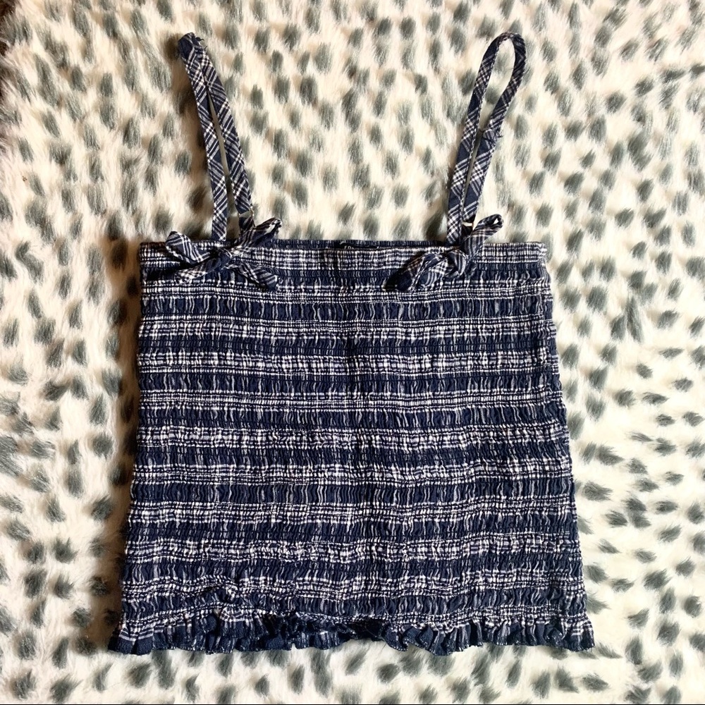 Plaid Cropped Tank 🤍